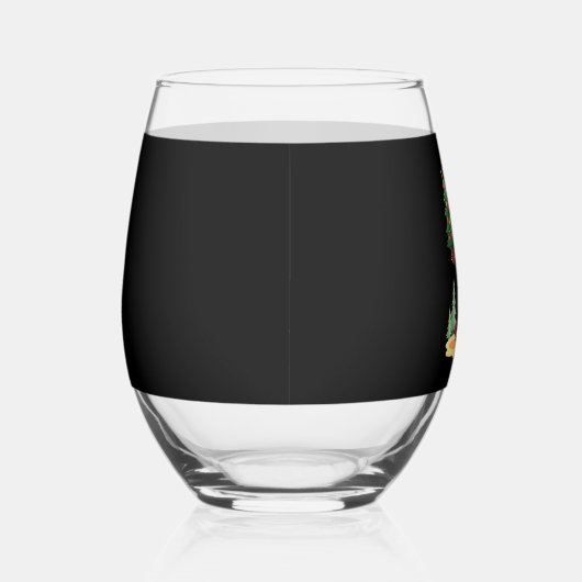 Bigfoot Christmas Tree Santa Hat Wijnglas Zonder Voet (Rechts)