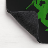 Bigfoot Clover Leaf St Patricks Day Irish Sasquatc Muismat (Hoek)
