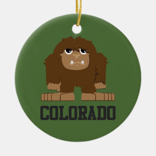 Bigfoot Colorado Keramisch Ornament (Voorkant)