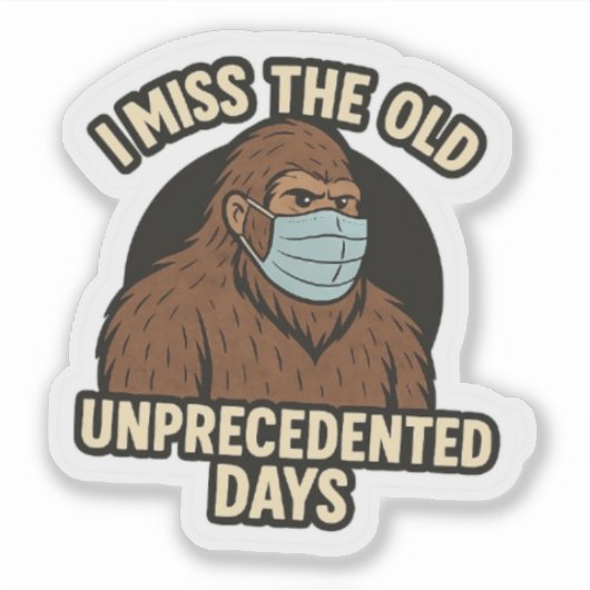 Bigfoot Covid Mask Sticker (Voorkant)
