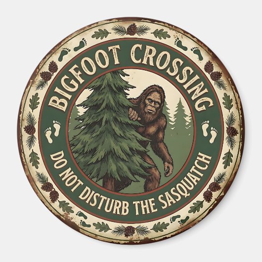 Bigfoot Crossing Magneet (Voorkant)