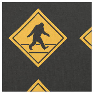 Bigfoot Crossing Patroon   Sasquatch Squatchy Stof