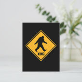 Bigfoot Crossing Sign Briefkaart (Staand voorkant)