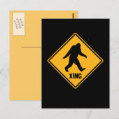 Bigfoot Crossing Sign Briefkaart (Voorkant / Achterkant)