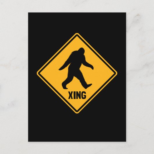 Bigfoot Crossing Sign Briefkaart (Voorkant)