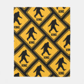 Bigfoot Crossing Signs Pattern Sasquatch Squatchy Fleece Deken (Voorkant)