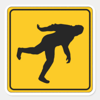 Bigfoot Crossing Vierkante Sticker