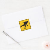Bigfoot Crossing Vierkante Sticker (Envelop)