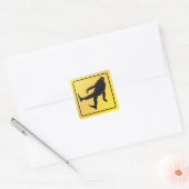 Bigfoot Crossing Vierkante Sticker (Envelop)