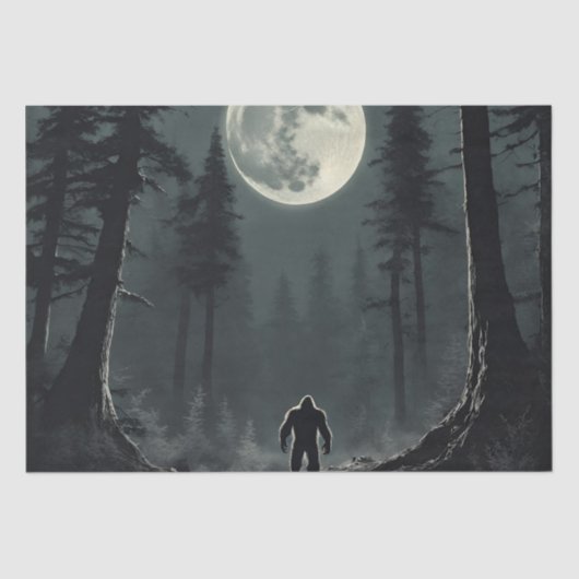 Bigfoot Cryptid Decoupage Tissuepapier (Voorkant)