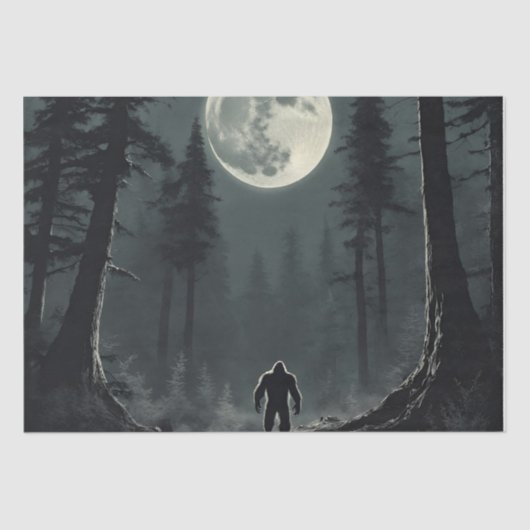 Bigfoot Cryptid Decoupage Tissuepapier (Voorkant)