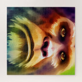 Bigfoot Cryptid Kleurrijke Waterverf Kunst Legpuzzel (Horizontaal)