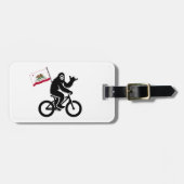 Bigfoot Cycling California Vlag Bagagelabel (Voorkant horizontaal)
