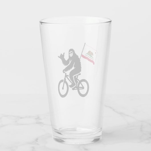Bigfoot Cycling California Vlag Glas (Achterkant)