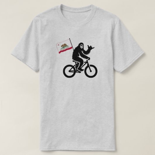 Bigfoot Cycling California Vlag T-shirt (Design voorkant)