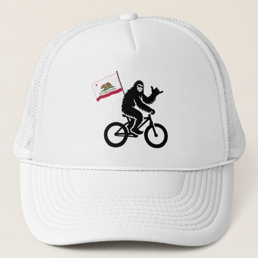 Bigfoot Cycling California Vlag Trucker Pet (Voorkant)