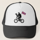 Bigfoot Cycling Hawaii Flag Trucker Pet (Voorkant)