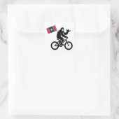 Bigfoot Cycling Mississippi Flag Vierkante Sticker (Tas)