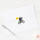 Bigfoot Cycling New Mexico Flag Vierkante Sticker (Envelop)