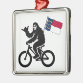 Bigfoot Cycling North Carolina Flag Metalen Ornament (Links)