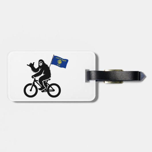 Bigfoot Cycling Oregon Vlag Bagagelabel (Achterkant horizontaal)