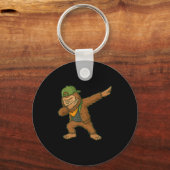 Bigfoot Dab Sasquatch Streetwear Funny Men Women K Sleutelhanger (Voorkant)