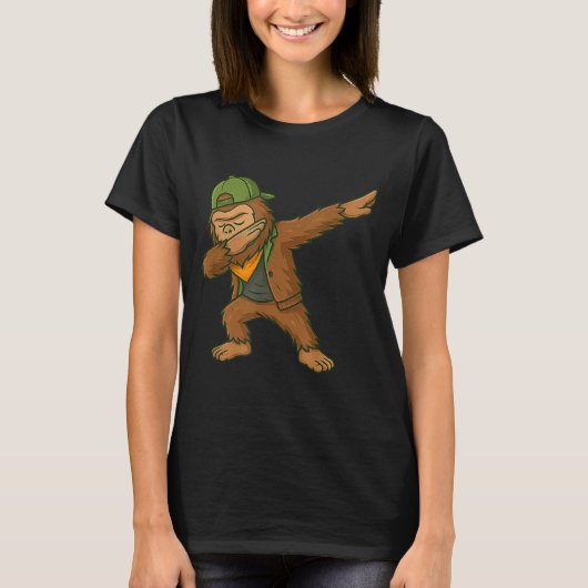 Bigfoot Dab Sasquatch Streetwear Funny Men Women K T-shirt (Voorkant)