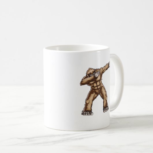 Bigfoot Dabbing Coffee Mok (Voorkant rechts)