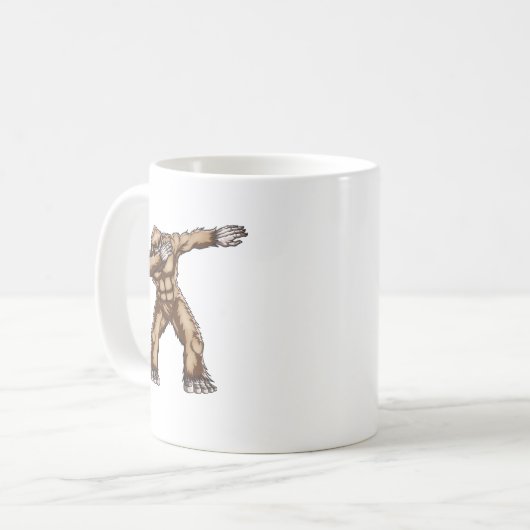 Bigfoot Dabbing Coffee Mok (Voorkant links)