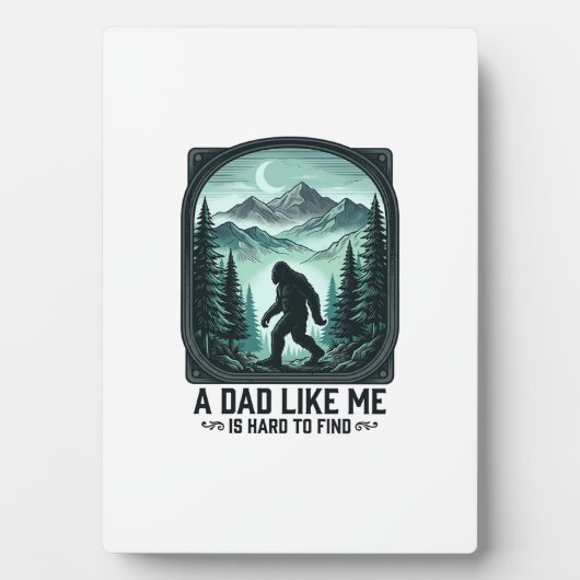 Bigfoot Dad Vintage Engraving Funny Father Shirt D Fotoplaat (voorkant)