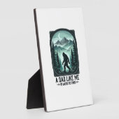 Bigfoot Dad Vintage Engraving Funny Father Shirt D Fotoplaat (Zijkant)