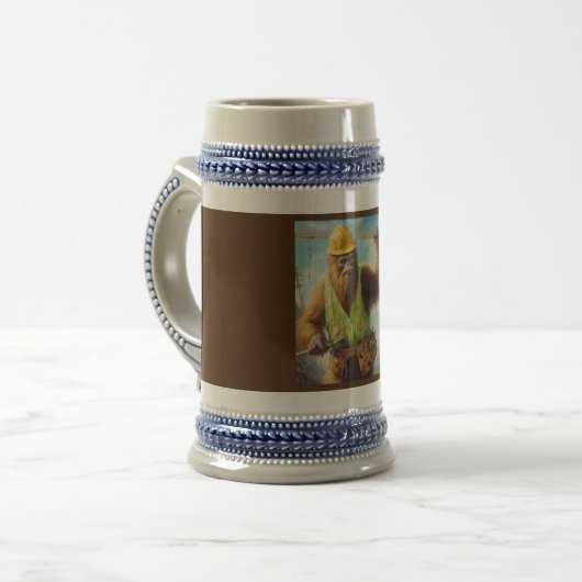 Bigfoot de bouwvakker bierpul (Voorkant links)