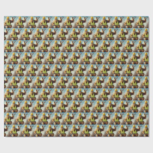 Bigfoot de bouwvakker cadeaupapier (Vlak)