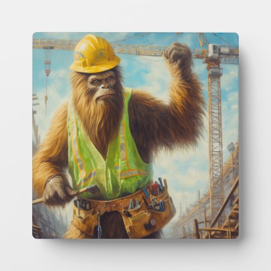 Bigfoot de Bouwvakker Fotoplaat (Voorkant)