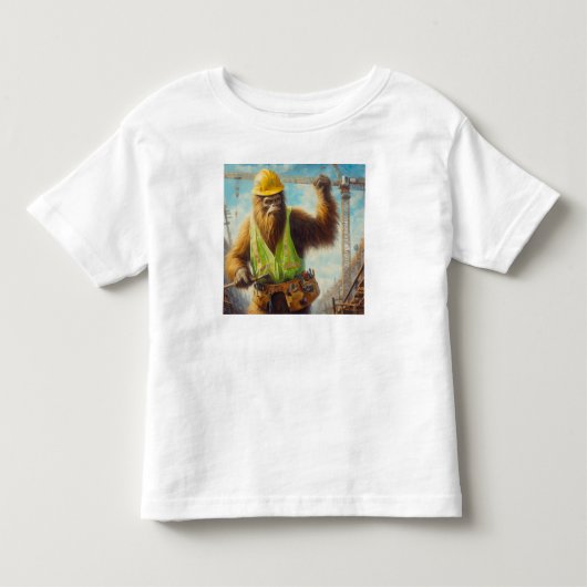 Bigfoot de bouwvakker kinder shirts (Voorkant)