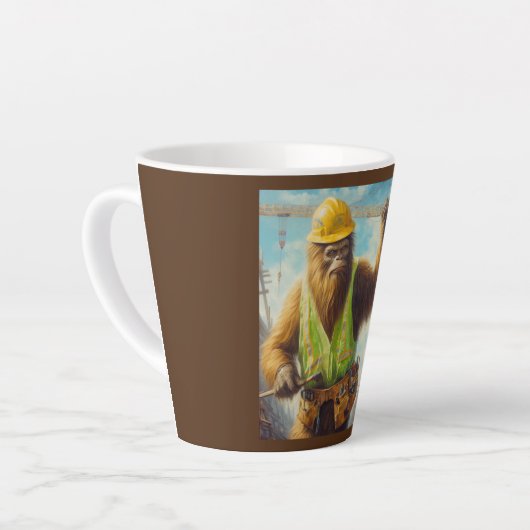 Bigfoot de bouwvakker latte mok (Linkerhoek)