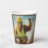 Bigfoot de bouwvakker papieren bekers (Achterkant)