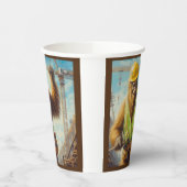 Bigfoot de bouwvakker papieren bekers (Links)