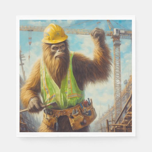 Bigfoot de bouwvakker servet (Voorkant)