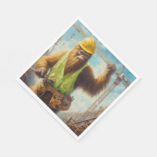 Bigfoot de bouwvakker servet (Hoek)