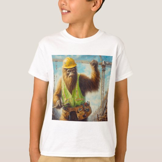 Bigfoot de bouwvakker t-shirt (Voorkant)