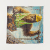 Bigfoot de Bouwvakker Wandkleed (Voorkant (horizontaal))