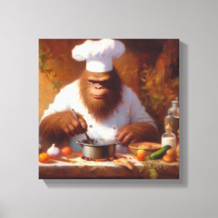 Bigfoot de Chef Canvas Afdruk