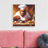 Bigfoot de Chef Canvas Afdruk (Insitu (Woonkamer))