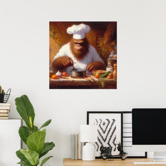 Bigfoot de Chef Poster (Thuiskantoor)