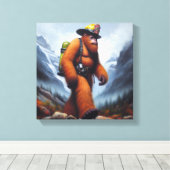 Bigfoot de Hot Shot Brandweerman Canvas Afdruk (Insitu (Houten vloer))