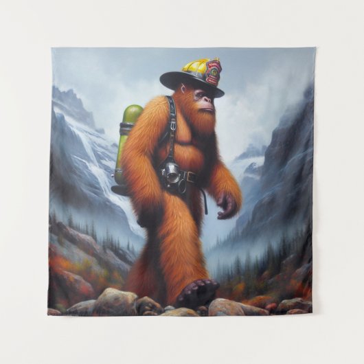 Bigfoot de Hot Shot Brandweerman Wandkleed (Voorkant)