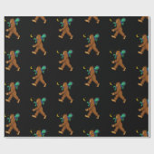 Bigfoot die een Alien Funny Paranormal ontneemt Cadeaupapier (Vlak)