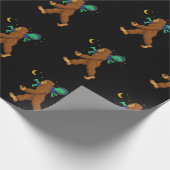 Bigfoot die een Alien Funny Paranormal ontneemt Cadeaupapier (Hoek)