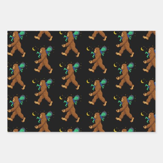 Bigfoot die een Alien Funny Paranormal ontneemt Inpakpapier Vel (Voorkant)